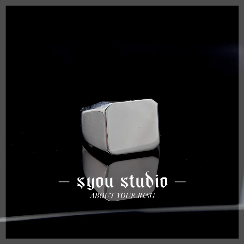 Simple Geometric Classic Stainless Steel Rings Unisex Party Gift For Men Vintage Women Unisex Circle Jewelry Metal Wholesale