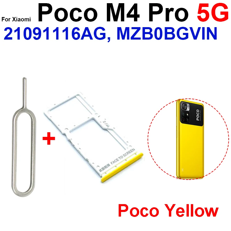 Eonpam Dual SIM Slot Remplacement Pour Xiaomi Poco M4 Pro 5G - Plateau Carte SIM Noir