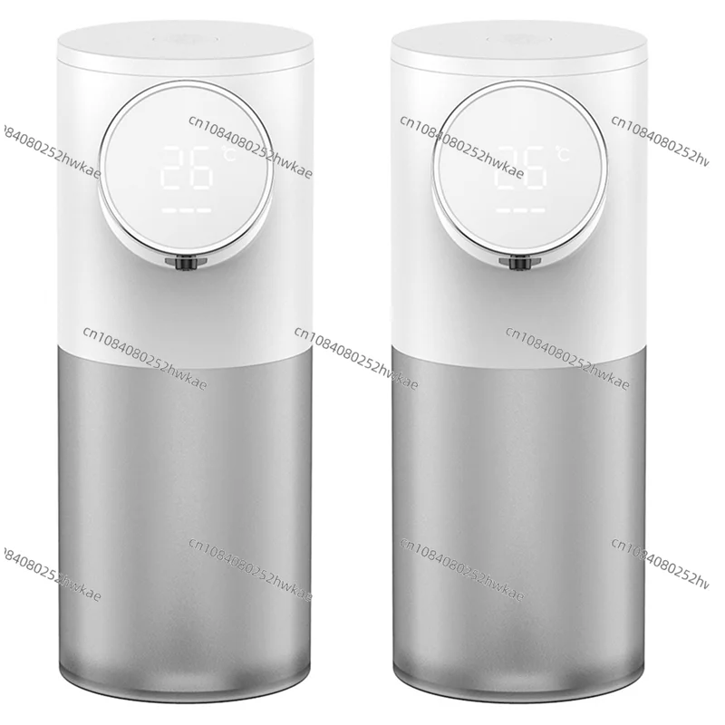 

2X Foam Soap Dispenser Automatic Recharge 320Ml Liquid Soap Dispenser Digital Display Foam Hand Dispenser White