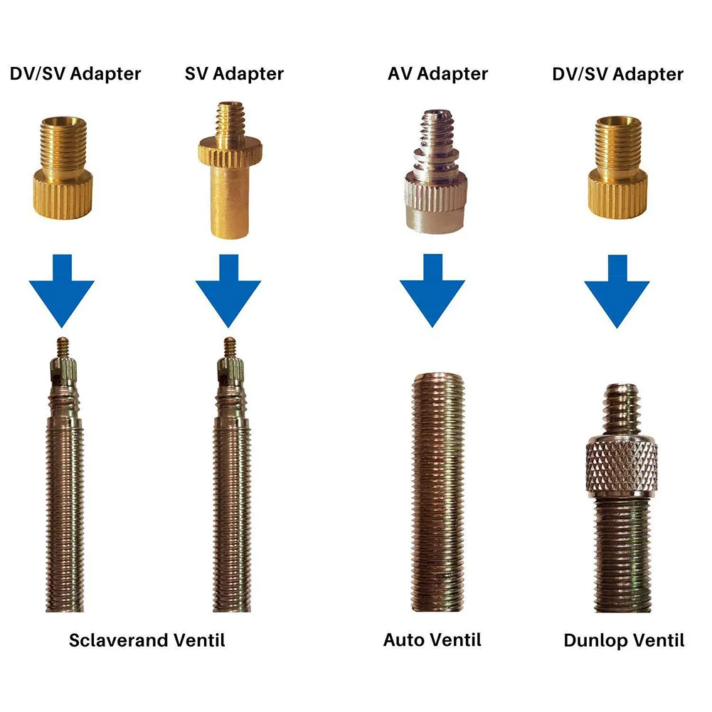 Bicycle Valve Adapter Set Copper Bicycle Valve Adapter Set Anti-corrosion Sv Av Dv Mountain Bike Inflator Pump Accessories