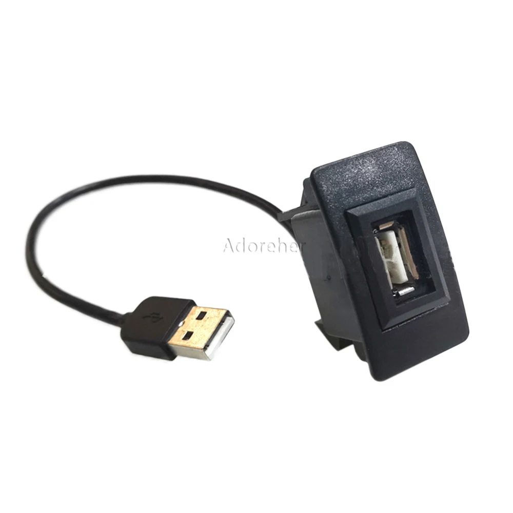 Auto Usb Kabel Lijn Verlenging Lead Usb Interface Adapter Kabel Lading Data Overdracht Voor Honda Fit City Brio Crv Bevrijd Civic