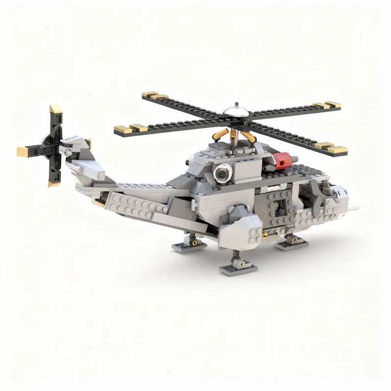 493pcs MOC Helicopter NASA Apollo Lunar Lander Alt Creator Expert Model Building Blocks Christmas Gifts Architecture Toy Brick