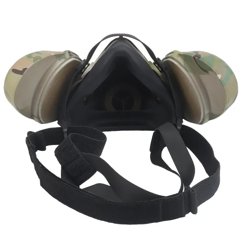 ERQYGRA Tactical Respirator Modeling Half Face Mask Paintball Accessories Safety Protective Outdoor Airsoft CS Sports Equipment