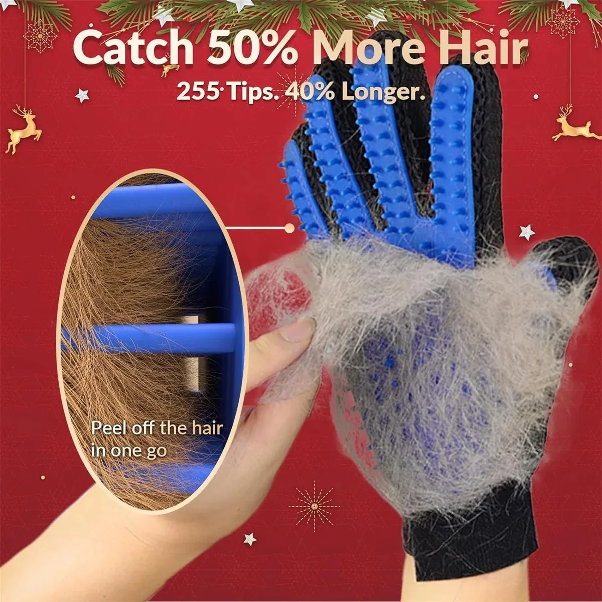 Silicone Pet Grooming Gloves Cats Hair Brush and Comb Gloves to Bathe Dogs Cleaning Hair Removal for Dog Animal Use Supplies