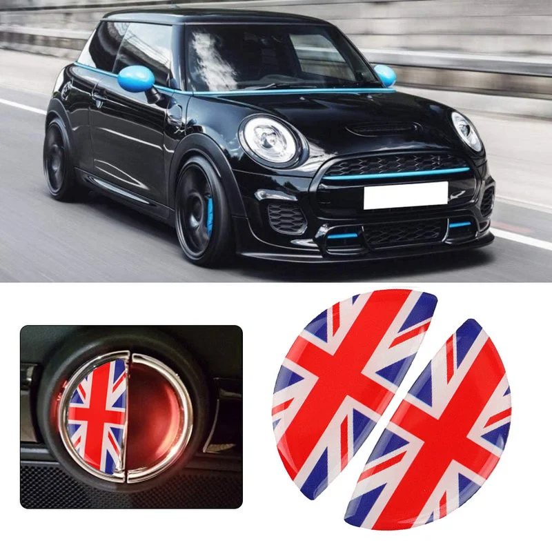 For BMW MINI COOPER R56 R55 R60 R61 Countryman F55 F56 F60 2pc 3D Crystal Epoxy Car Interior Door Pull Handle Stickers Car Stuff