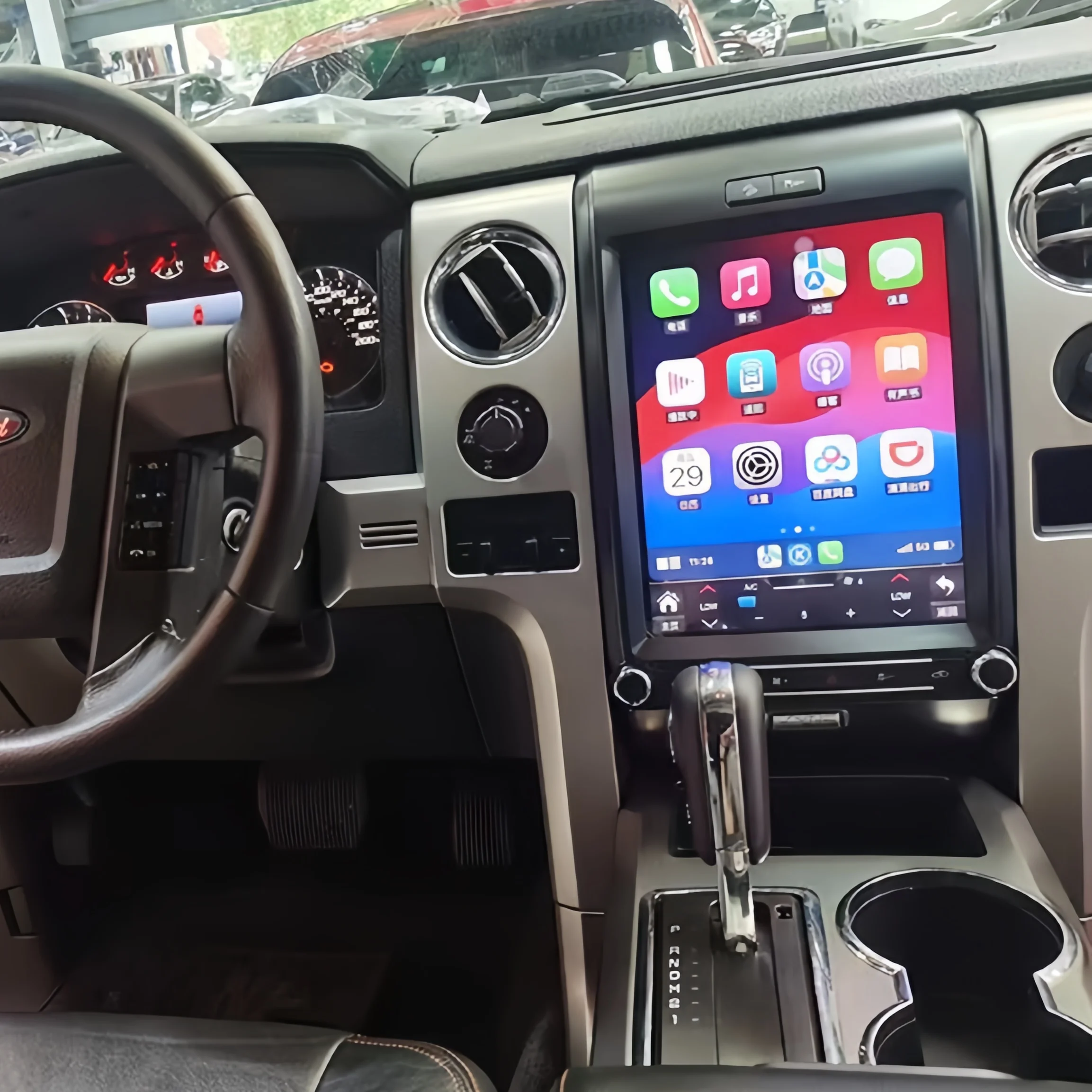 

12,1-дюймовый сенсорный экран Android 14 для Ford Raptor F-150 F150 2013 2014 2015, автомобильный мультимедийный плеер, GPS-стерео, радиоприемник