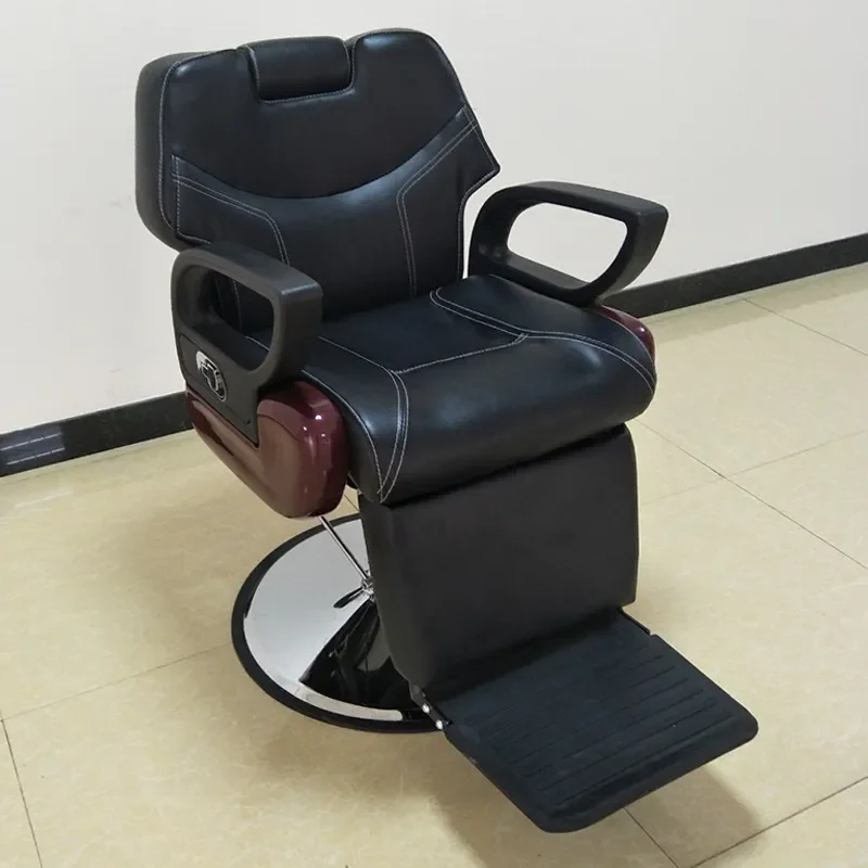 Retro Barber Chair for Hair Salon Reclining Shampoo Perm Dyeing Seat Vintage Styling Furniture for Barbershop
