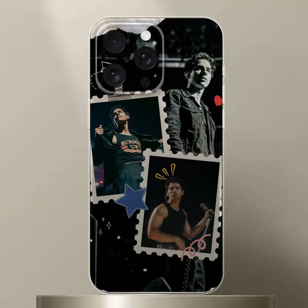 Singer J-Joe Jonas Phone Case For iPhone 6,16,15,14,13,12,11,17 Pro,Max,Plus,X,XS,XR,SE,Mini Transparent Soft Cover