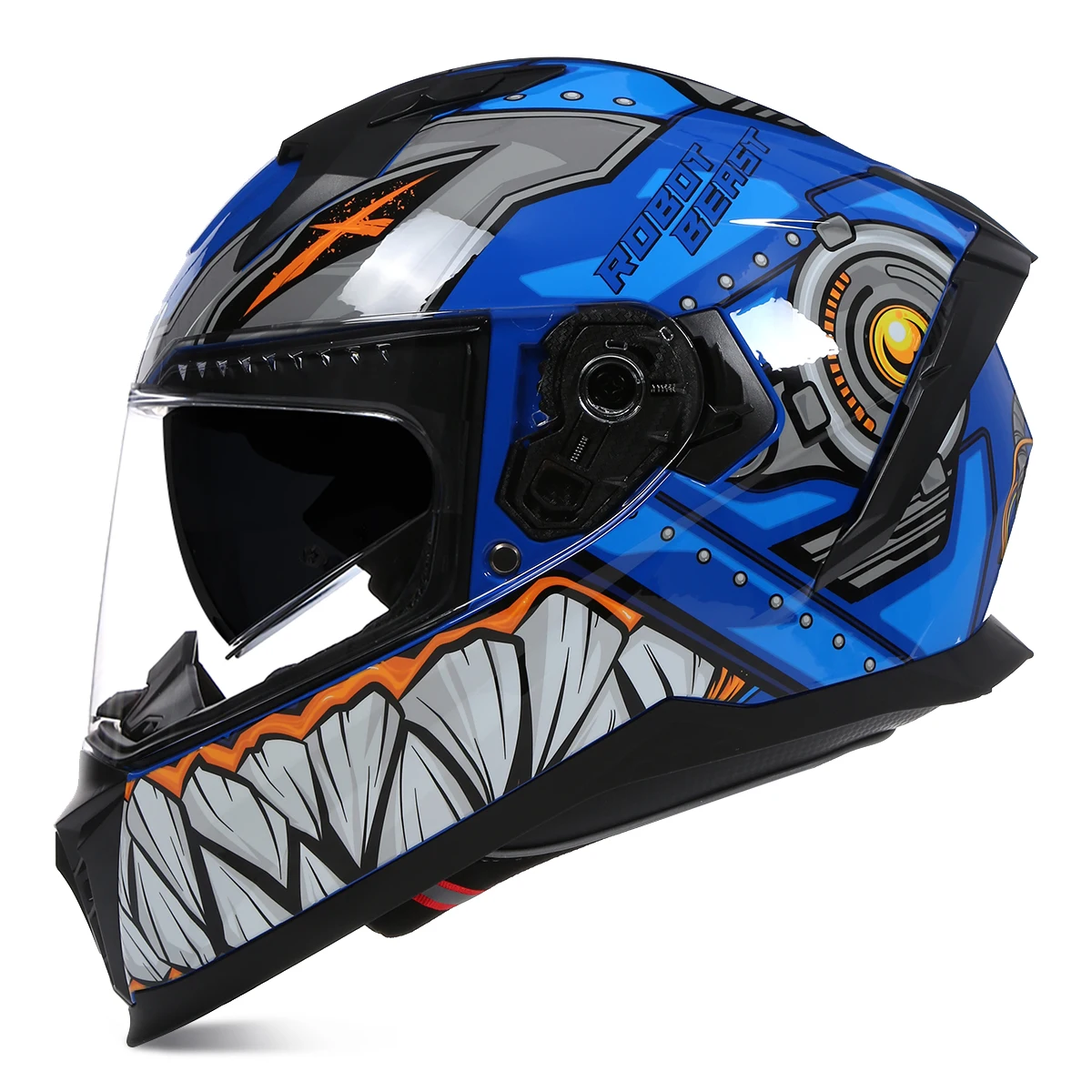 Punkt ece Vollgesichts-Motorrad helm Doppel linse Reiten Motocross Racing Motorrad Helm Top Schutz Cascos Moto Free Mask Handschuh