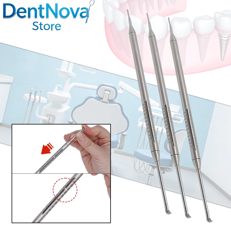 

3pcs Autoclavable Dental Dynamometer Orthodontic Elastic Bands Force Gauge for Braces Stress Measurement Instrument