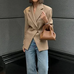2024 Autumn and Winter New Women's Clothing Fashion Temperament Solid Color High-end Thin Professional Suit Jacket