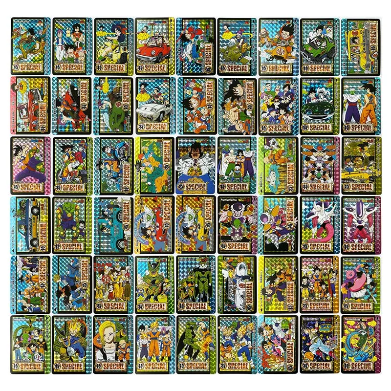 Anime Dragon Ball DIY ACG Bulma Goku Vegeta Yonsei Trunks Broly Majin Buu Piccolo Android 18 Collectible Cards Birthday Toy Gift