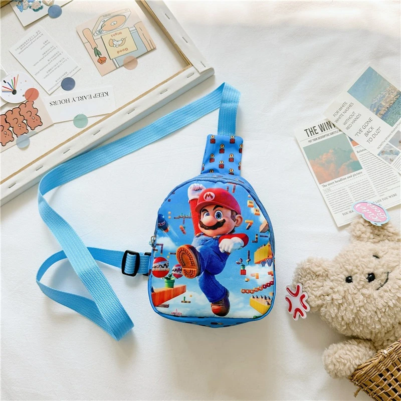 Super Marios Bros Cute Shoulder Bags Luigi Bowser Fashion Cartoon Children\'s Crossbody Bag Boys Girls Kids Handbag Coin Purse