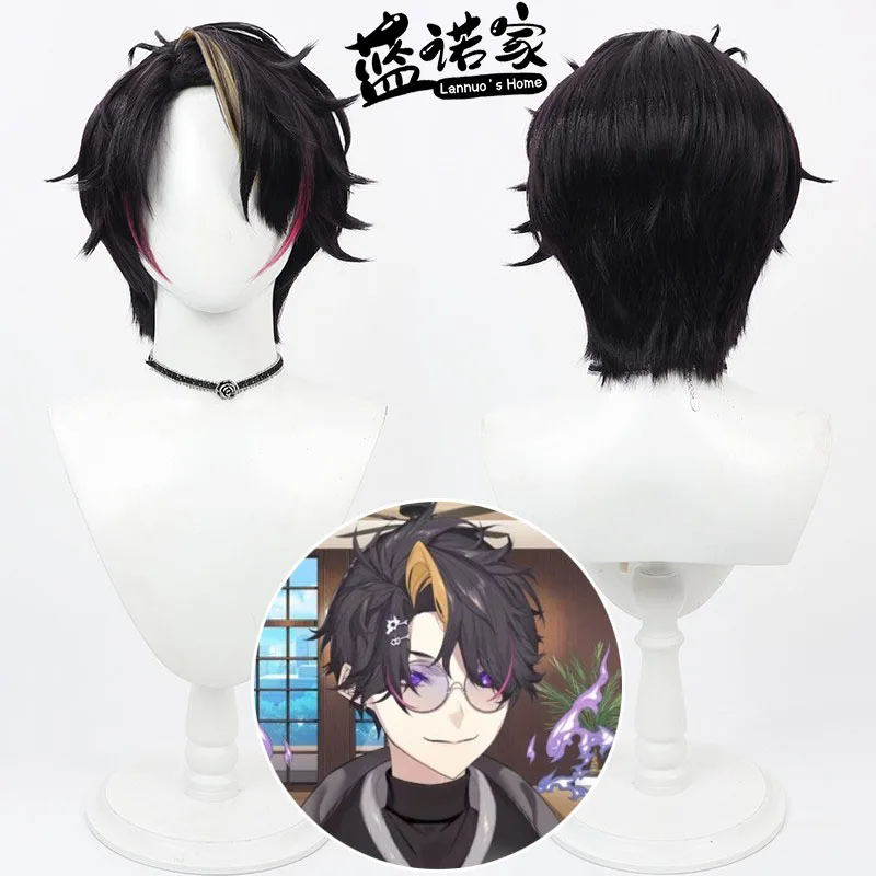 Virtual YouTube Vtuber ShuYamino Cos Cosplay Wig Halloween Carnival Party Props Synthetic Hair Heat Resistant Fiber + Wig Cap