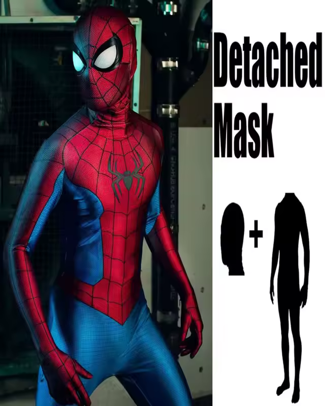 Halloween Men Spider Cosplay No Way Home Swing Costume Superhero Zentai Suit Adults Male Full Bodysuit Jumpsuit - Image 4