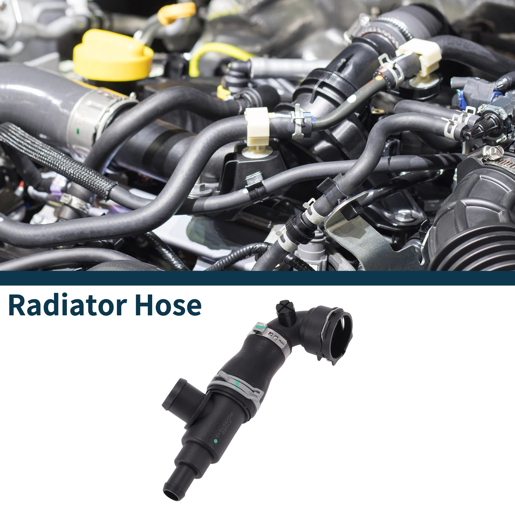 UXCELL Radiator Hose Heater Hose No.PCH501310 for Land Rover for Range Rover 02-09 Plastic Rubber Iron Cooling Liquid Pipe Black