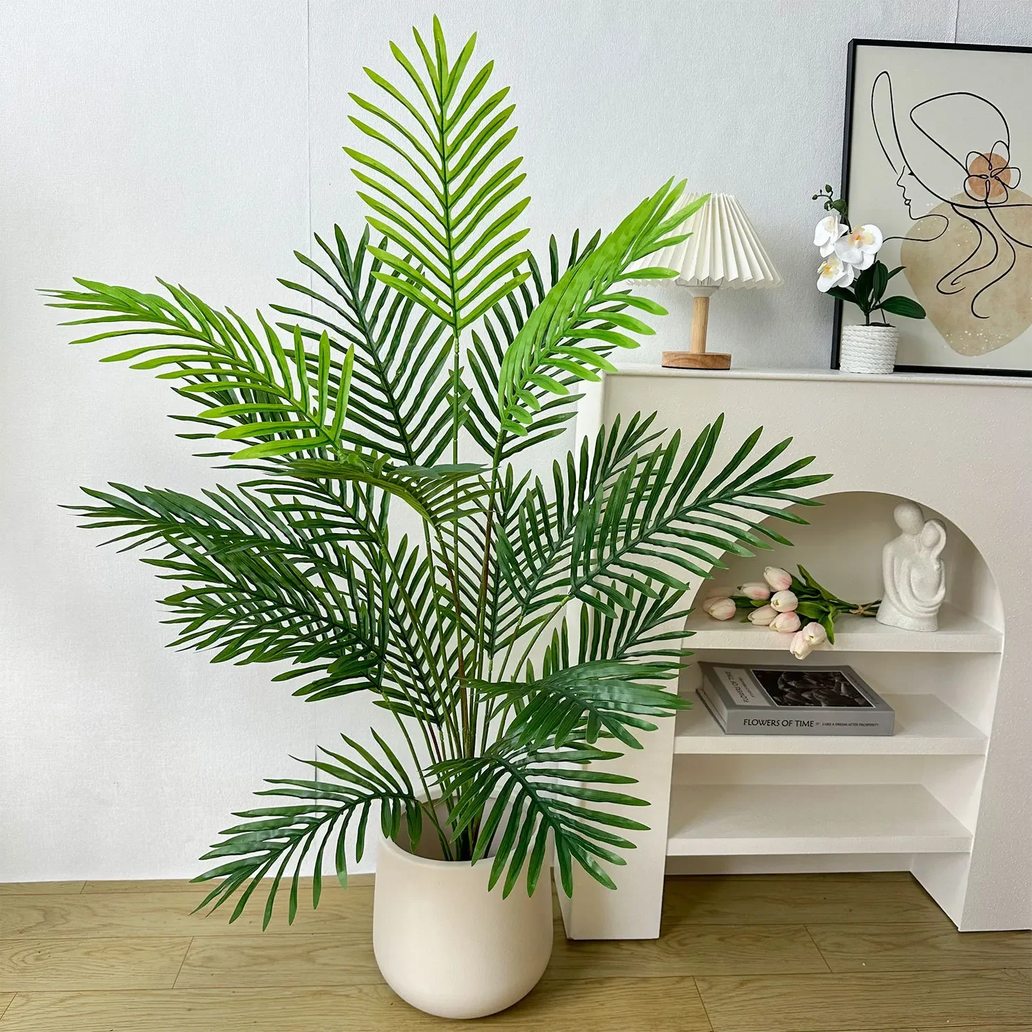 

Artificial Plant Loose Tail Sunflower Palm Leaf Turtle Back Leaf 15/18 Head Indoor Floor Bonsai Decorative Green Plant 1m/1.2m