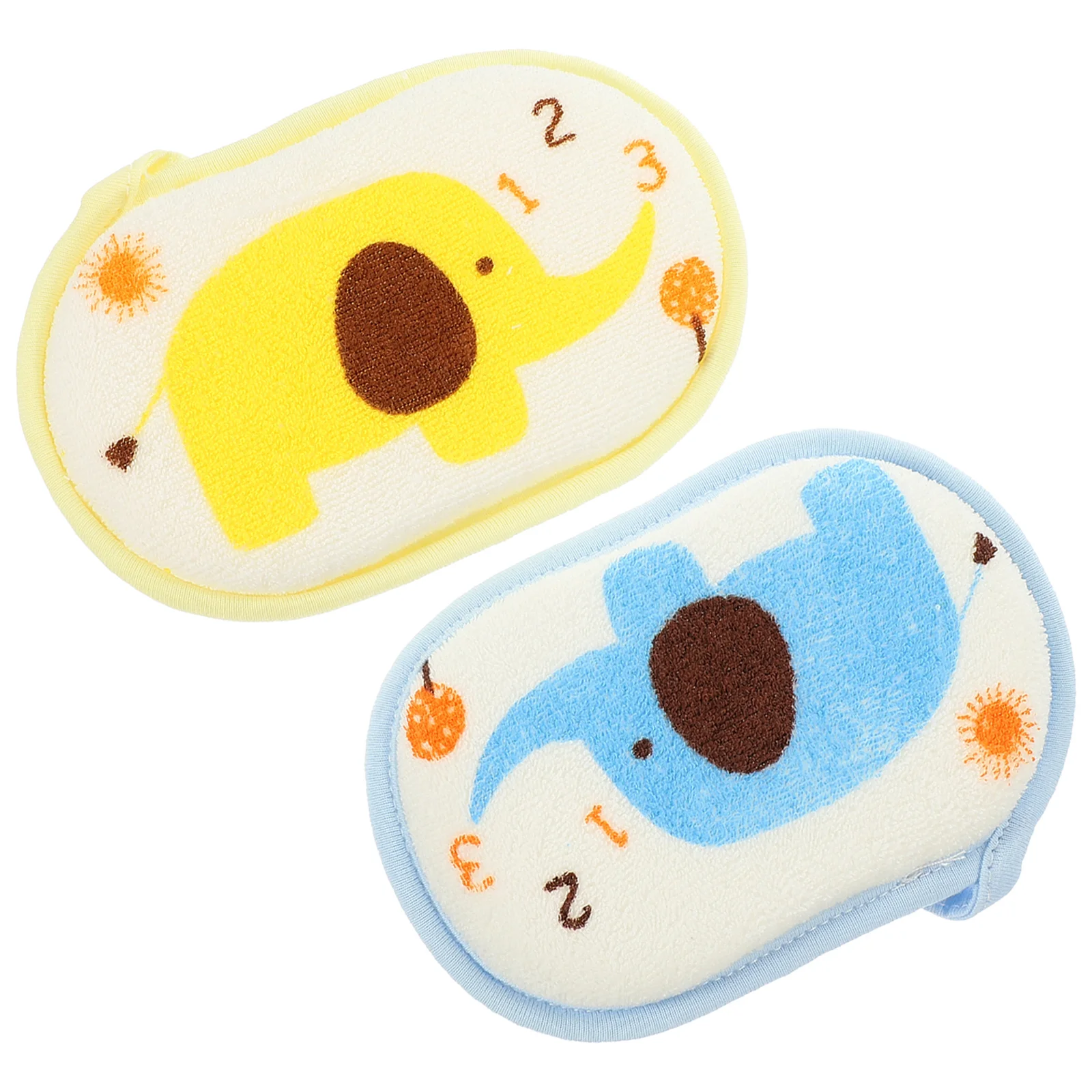 

2Pcs Baby Bath Sponges Soft Towel Cotton Scrubbers Portable Shower Tools Comfortable Body Cleansing Rich Shower