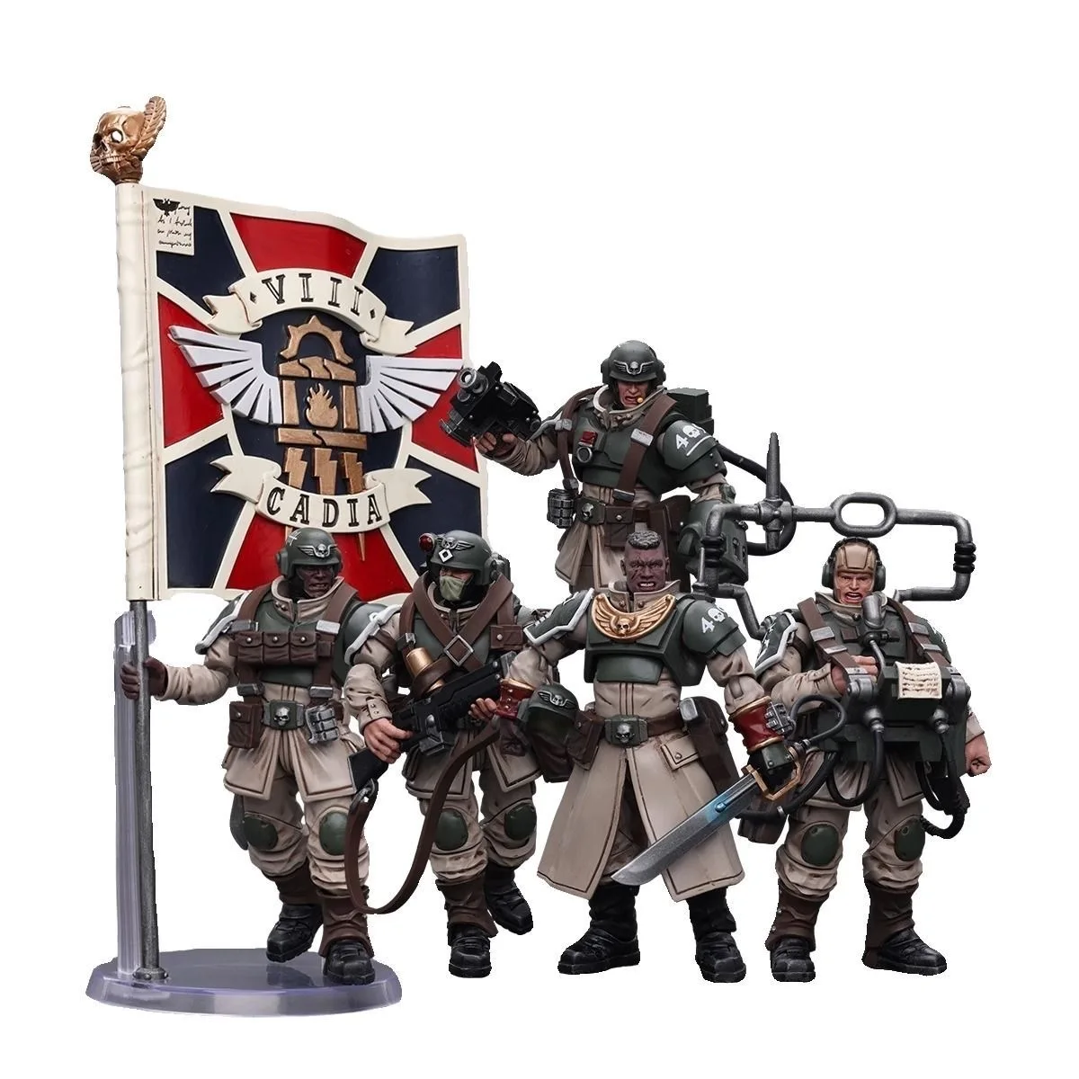 

Фигурка JOYTOY 1/18 40K Cadian Command Squad, аниме-модель игрушки