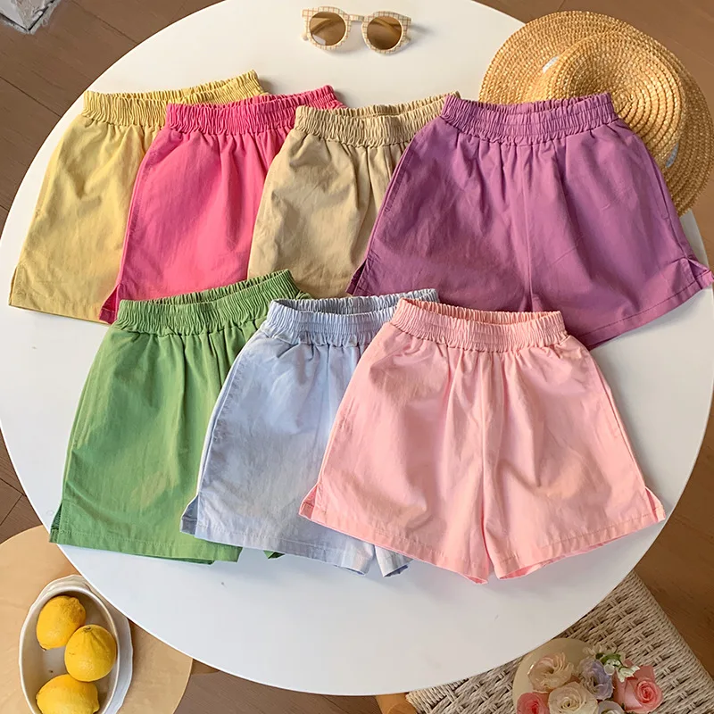 2-10T Summer Infant Kid Boy Girl Shorts Cotton Toddler Baby Clothes Casual Plain Loose Shorts Outfit