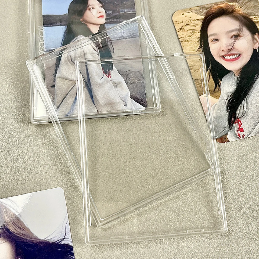 5pcs Acrylic Card Holder Transparent Toploader Picture Frame Card Protectors Korea Idol Photocard Anti-scratch Protective Sleeve