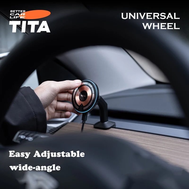 

Magnetic Car Wireless Charger Mount Adsorbable Smart Phone Holder for Tesla Model 3 Y Car Phone Holder Mounts Accessoires