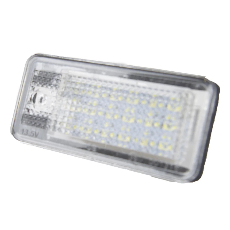 Lumière de plaque d'immatriculation de voiture à 18 LED, lumière blanche, pour Audi A3 A4 A6 A8 B6 B7 C6 D3 Q7 S3 S4, 1 paire