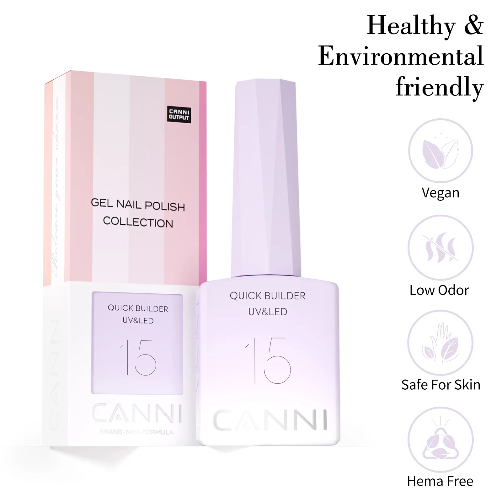 CANNI 9ml Gel Polish Schnellhärtendes Gel Natürlicher Nude Builder In A Bottle Nagelstärkendes Soak-Off UV LED Langanhaltendes Gel – Detail 7