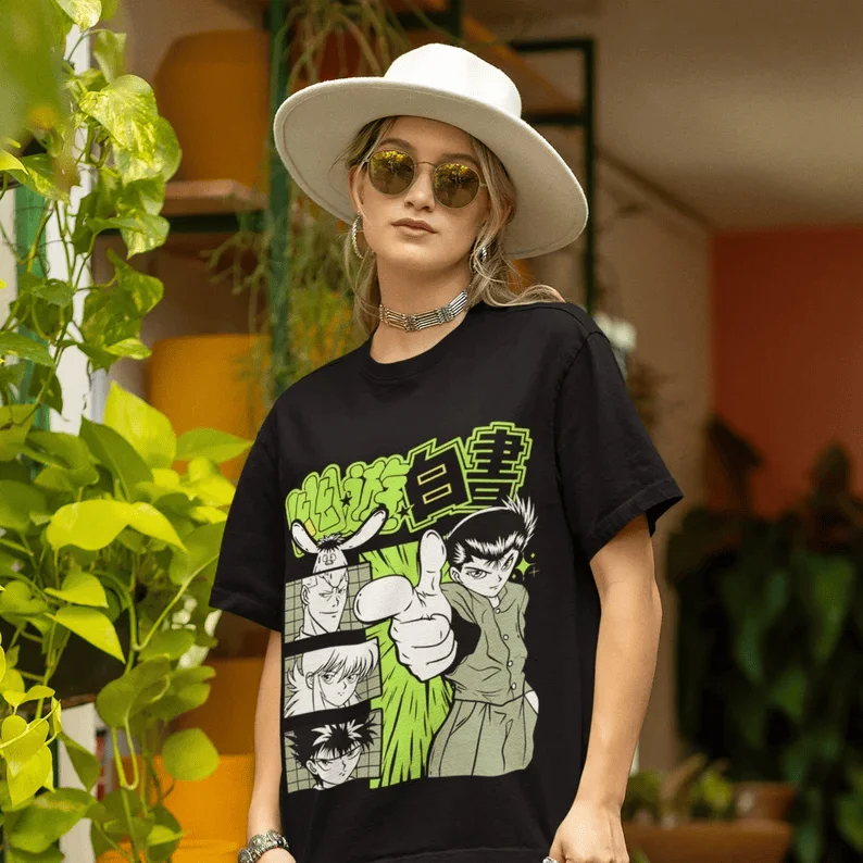 Футболка Yu Yu Hakusho Yusuke Hiel Kuwabara и Kurama, подарочная рубашка в стиле аниме, все размеры