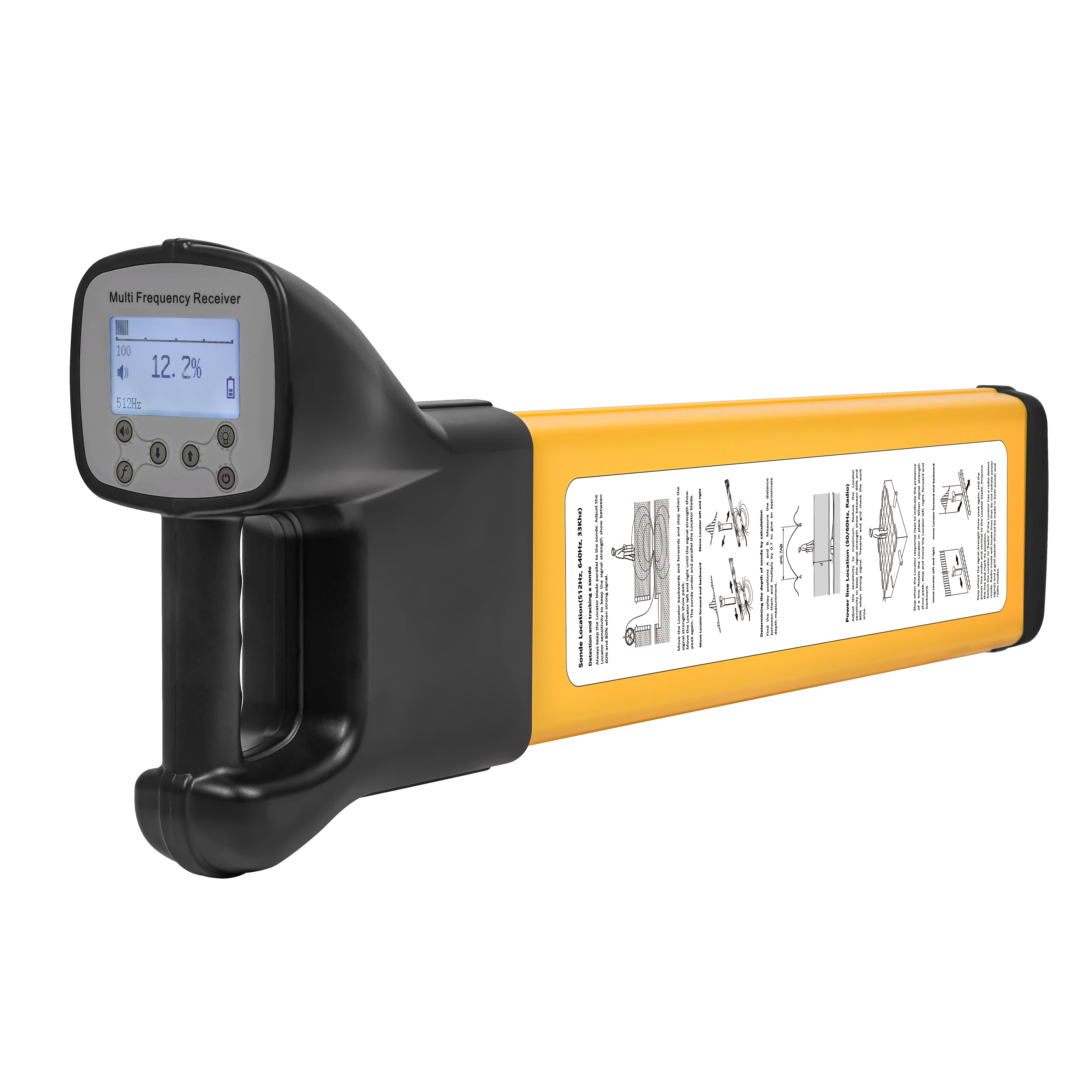 

Wireless Multi Frequency 512Hz/640Hz/33kHz Locator Receiver Pipe Camera Locator