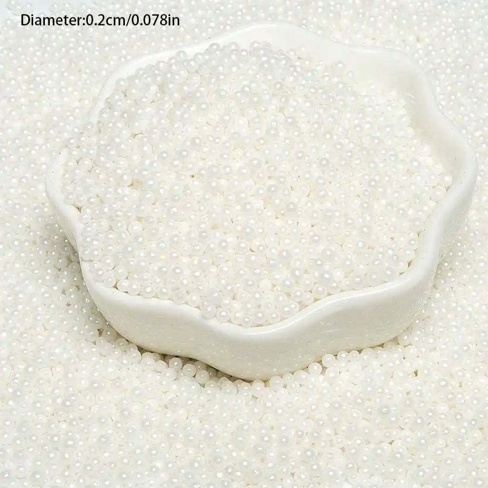 85 g 0,2/0,4/0,6/0,8 cm weiße Farbe, Perlenkugel, Kuchendekoration, DIY, Donut, Dessert, Backen, Streusel, dekorativ, nur zur Dekoration – Detail 6