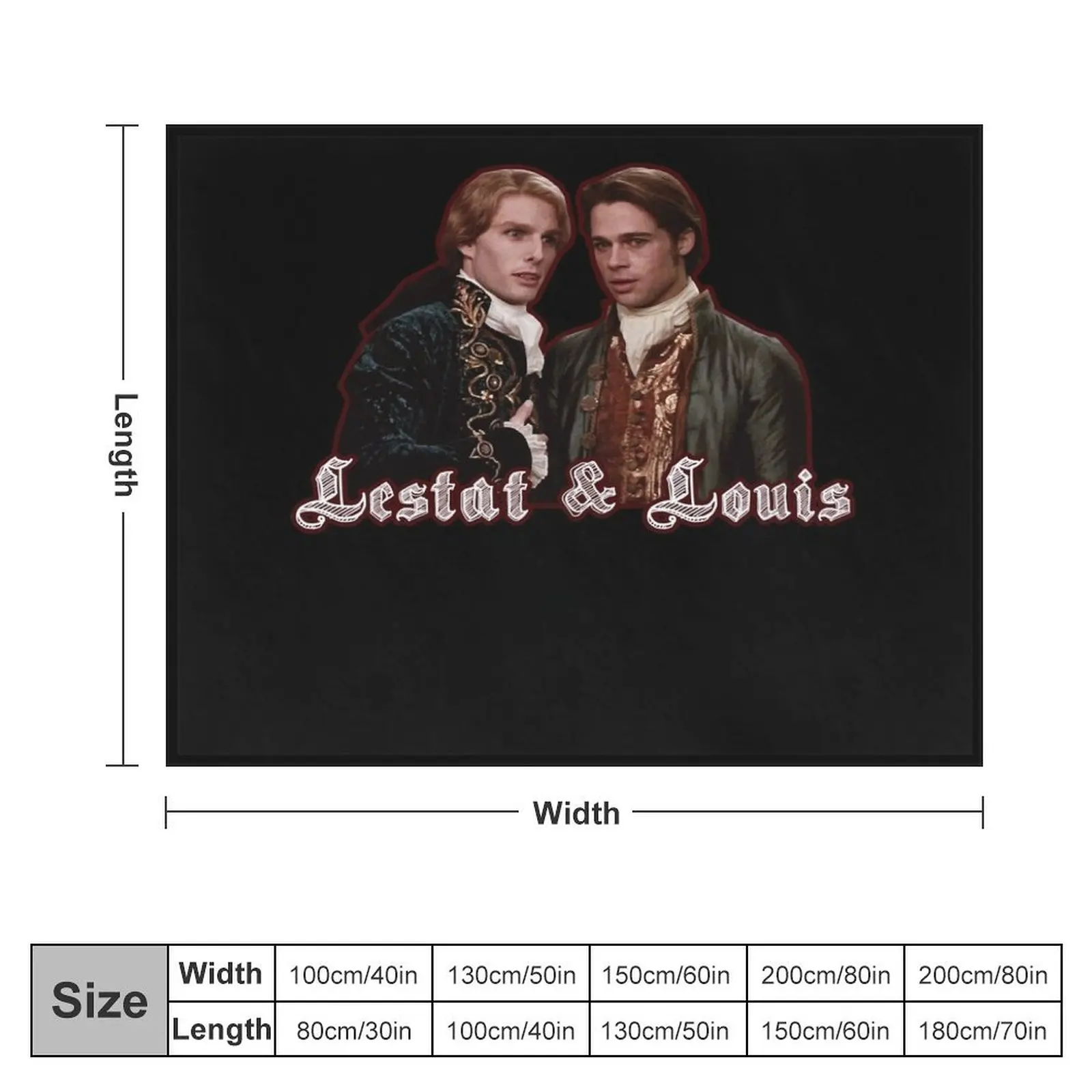 With The Vampire Iwtv Lestat De Lion court And Louis De Pointe Du Anne Rice Gothic Throw Blanket For Sofa Thin Blankets