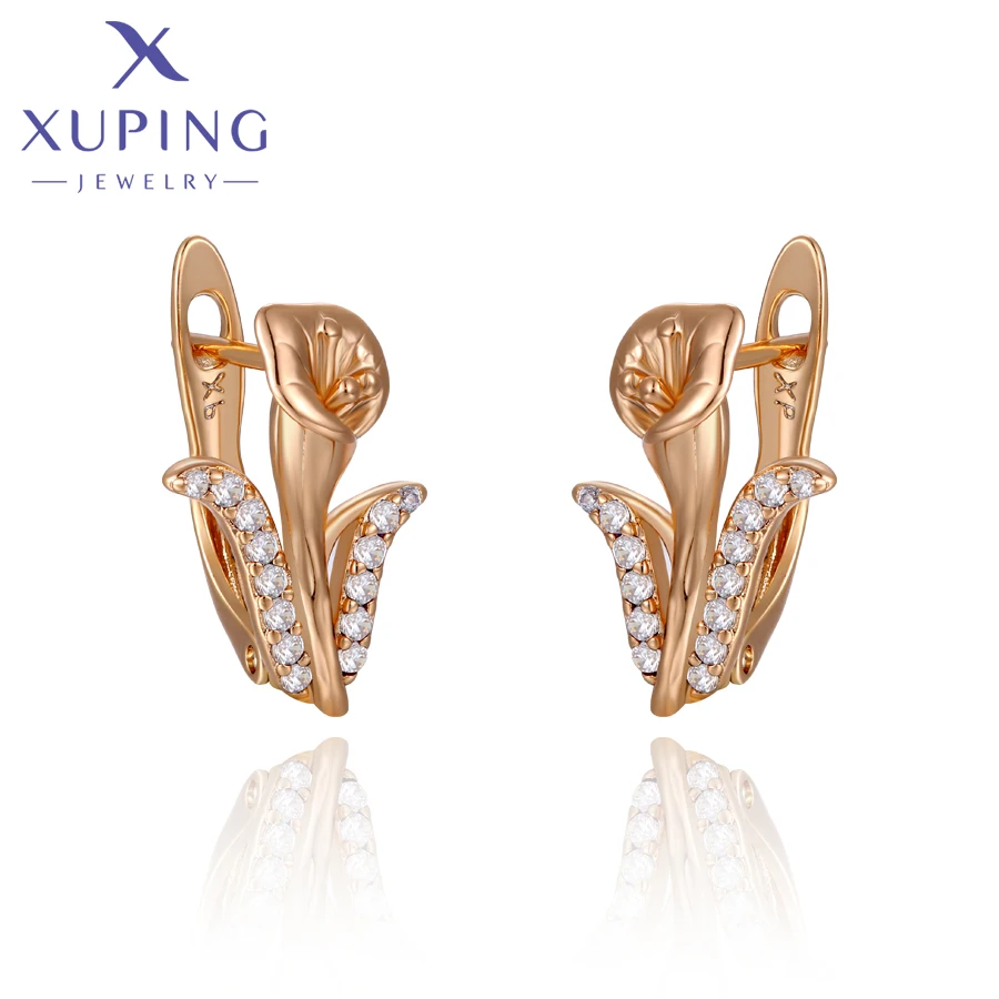 Xuping Jewelry Promotion Sale Flower European Style Gold Color Earring for Women Girl Party Gift A00919789