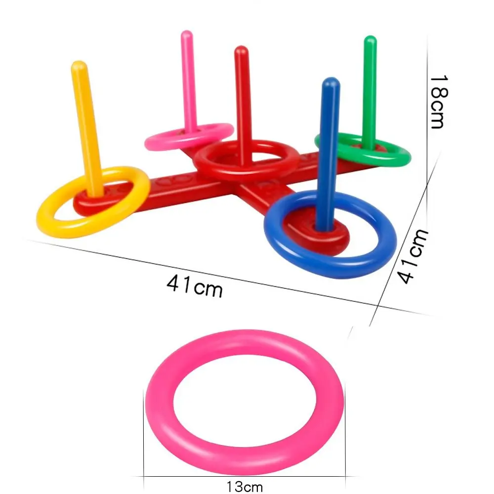 5 Rings Ring Throwing Game Parent-child Interaction Coordinate Skill Children Ferrule Toys Cross Montessori Toys