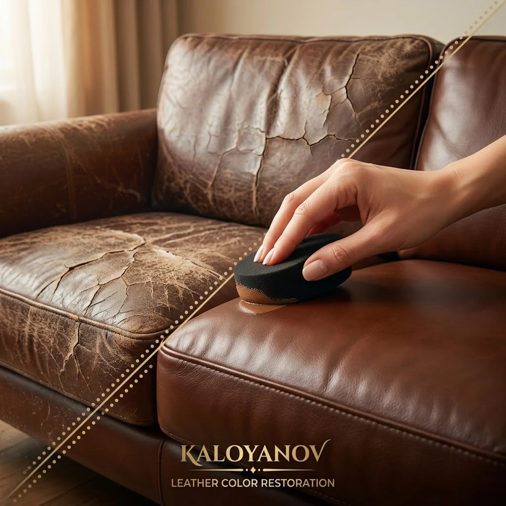 Leather Repair Cream Kit - Black Brown Beige Dye Balm & Cleaner with 2 Brushes & Sponge for Shoes, Bags, Car Seats, Couch