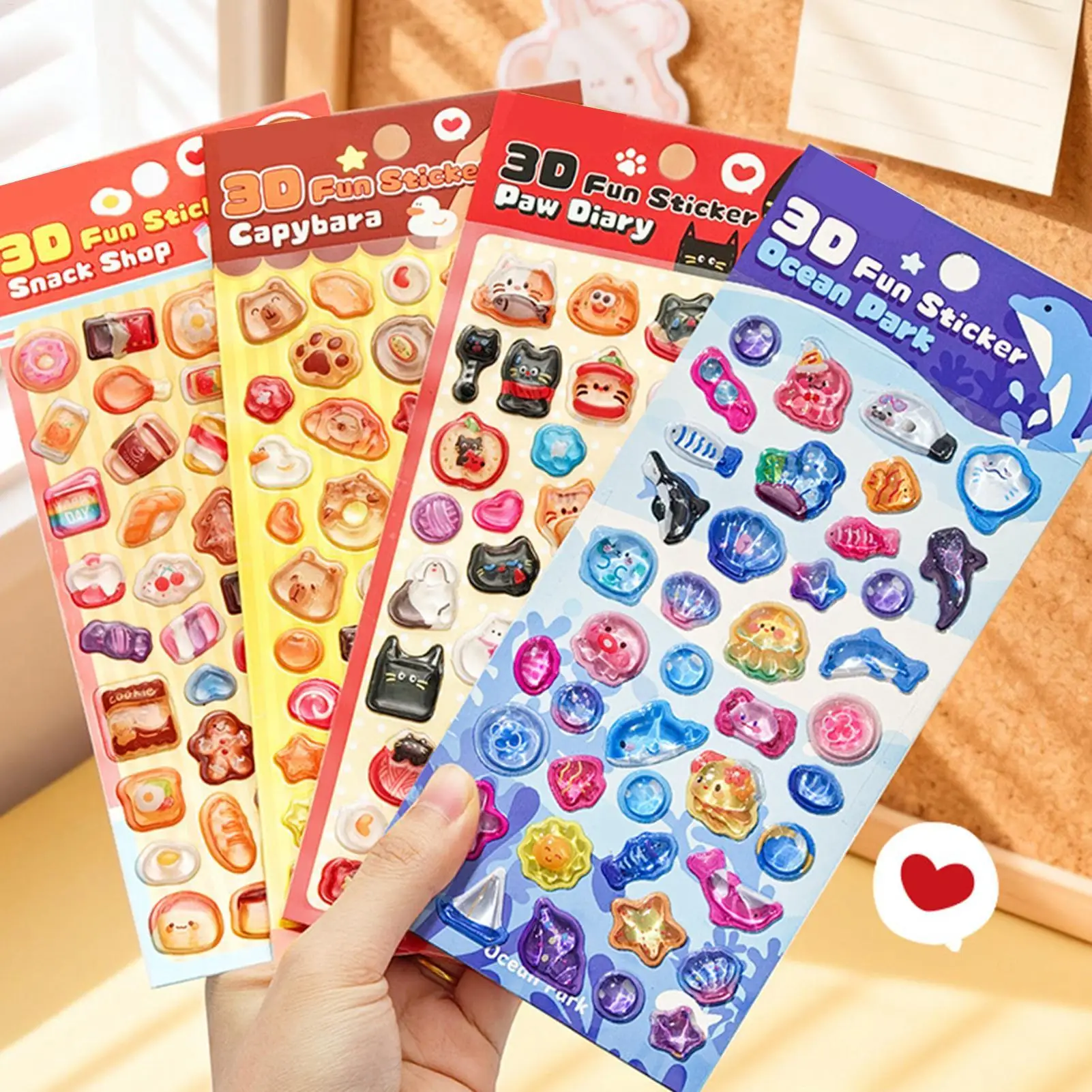 Cute 3D Stickers Scrapbooking Labels Decorative Stickers for Decoration Smartphone Birthday Classroom Business Teacher School