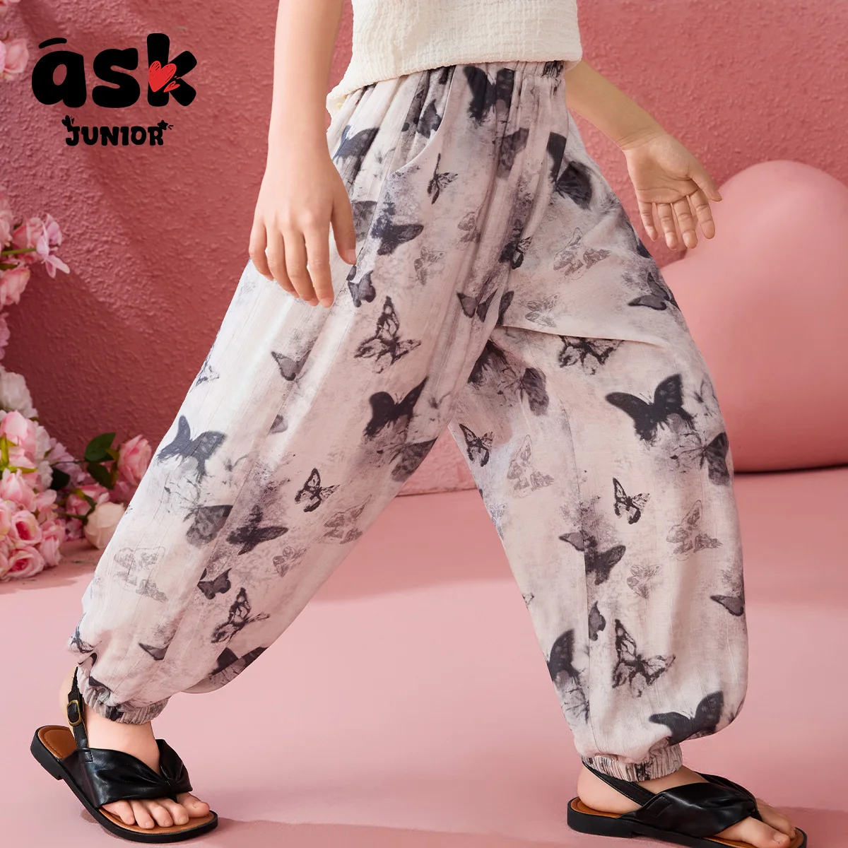 سراويل صيفية خفيفة ورقيقة للأطفال في منتصف وكبار السن، سراويل للفتيات المراهقات #4