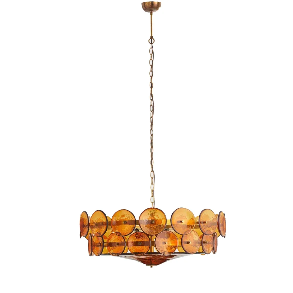 

French amber/green/white glass pendant light, living room, dining room, bedroom ceiling hanging lighting decorative light.