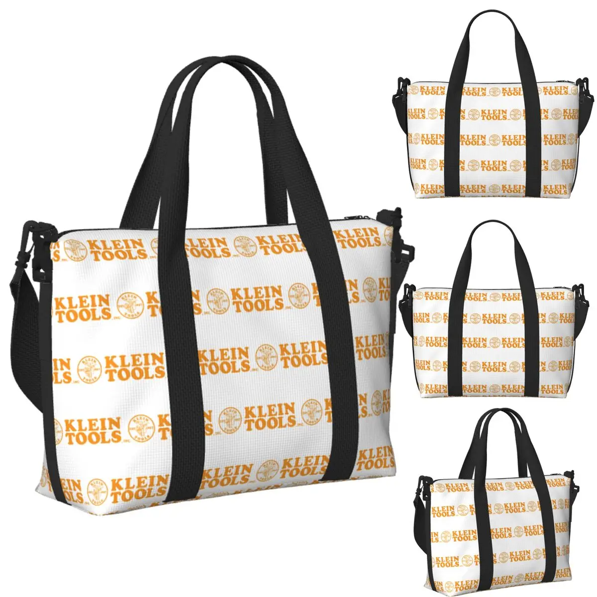 

Custom Klein Tools - Est . 1857 Logo Beach Travel Bag Large Capacity Tote Bags for Gym Sport Women Shopping Duffle Shoulder Bag