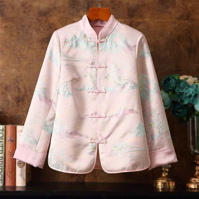 

Chinese Traditional New Year Clothing Coat Women Tangsuit