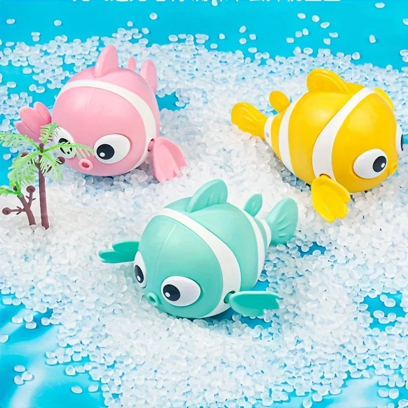 2Pcs Baby Cute Clown Fish Bath Toy - Suitable for 0-3 Years Old Babies, Bathroom Water Play Fun, Parent-child Interaction Toy