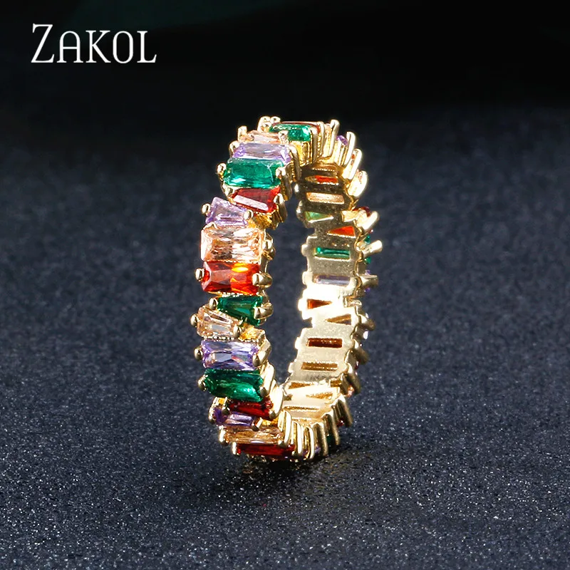 Women's Multicolor Cubic Zirconia Wedding Ring
