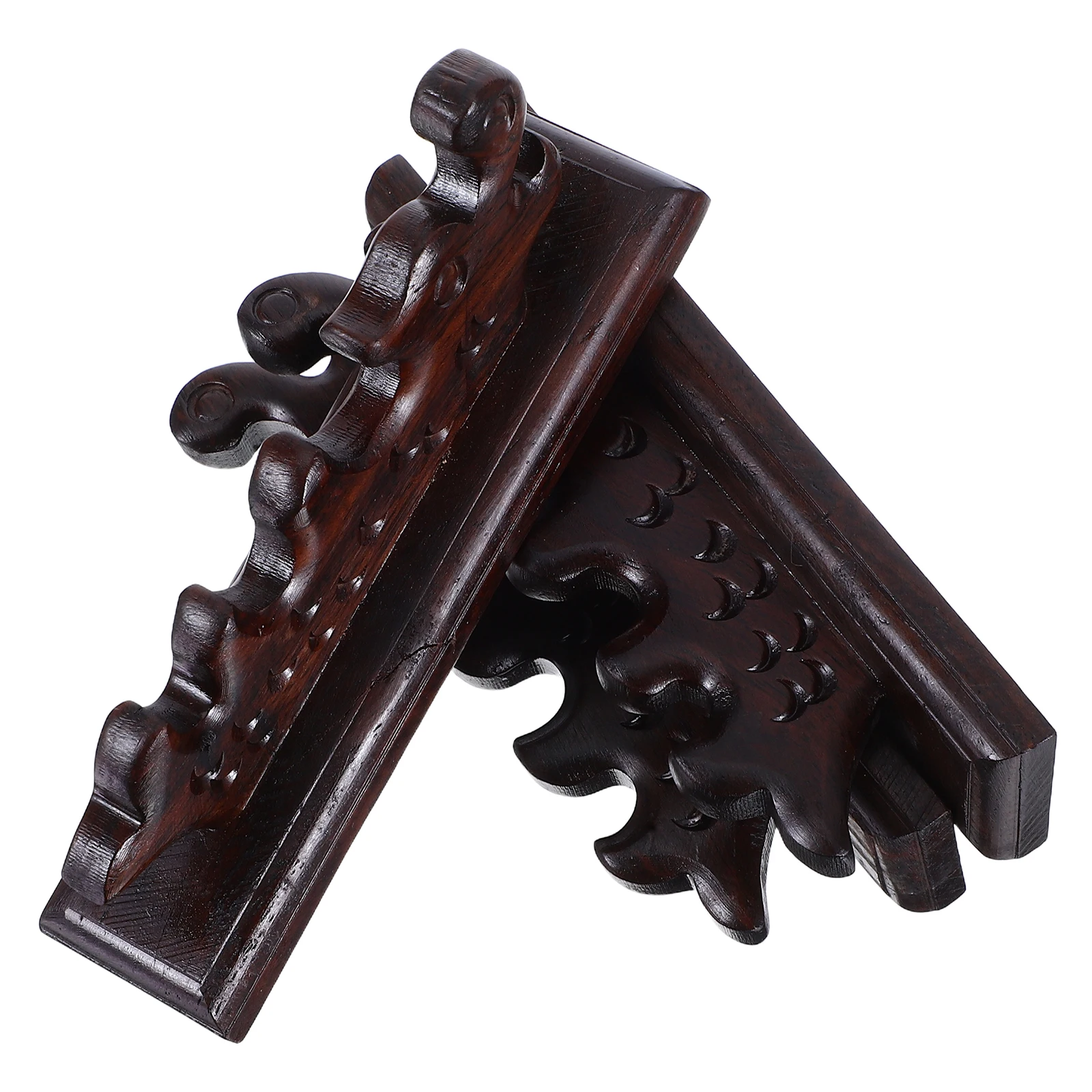 

3pcs Retro Fish Dragon Brush Holder Calligraphy Rack Writing Rest Stand Chinese Wooden Storage calligraphy brushes
