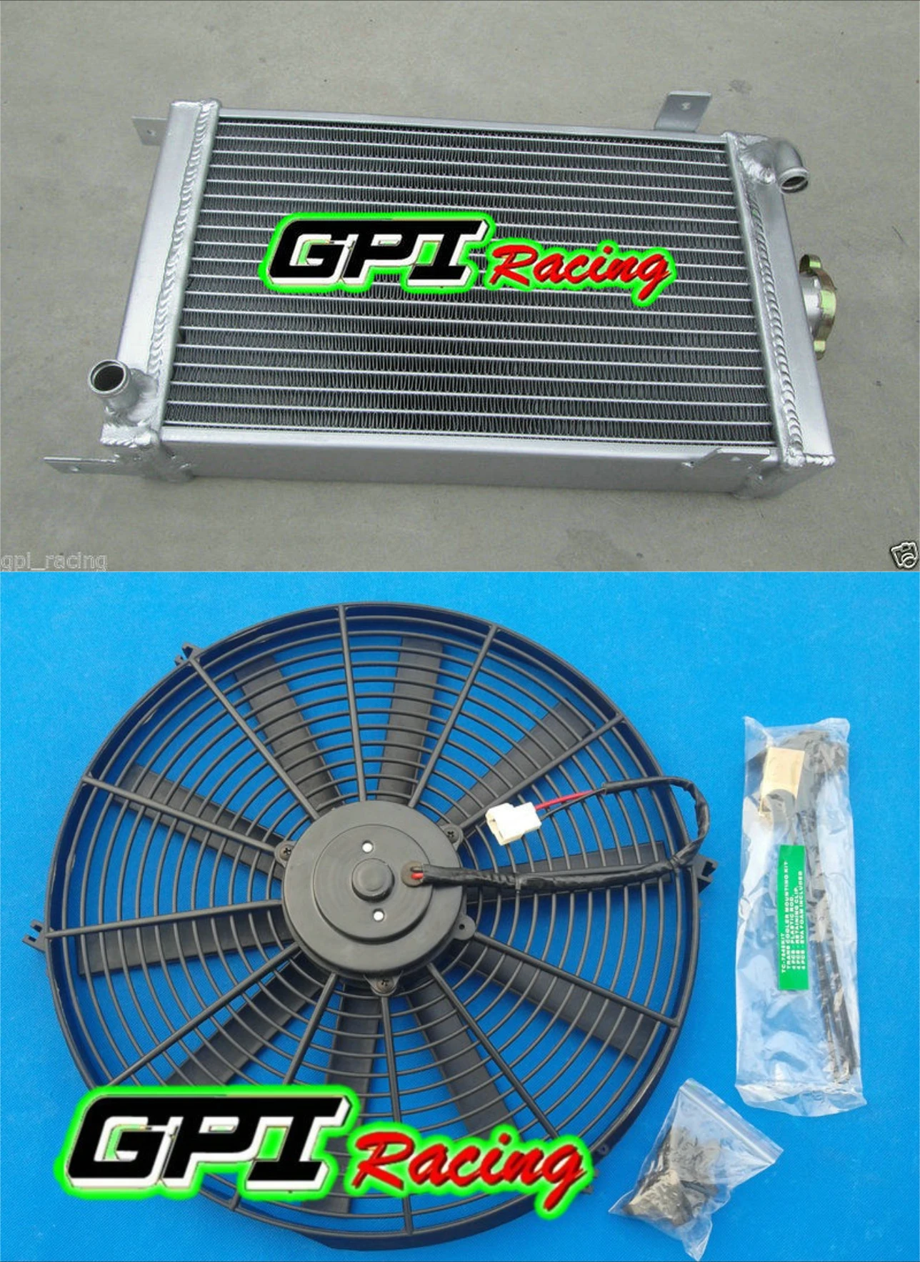 3 صفوف 56 مم مشعاع سباق من الألومنيوم لـ GAS SHIFTER KART/GO KART متين وخفيف الوزن ومقاوم للتآكل