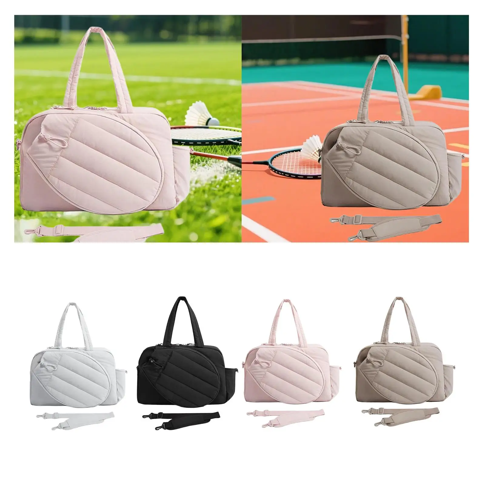 Tennis Racket Bag Sports Gear Large Capacity with Water Bottle Holder Multifunctional Bag for Men Women