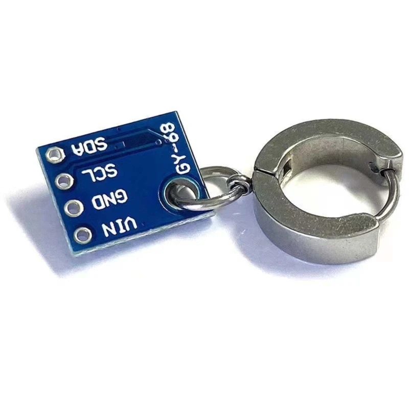 Cyberpunk Colorful Circuit Board Earrings Stainless Steel Hoop Earrings For Men Women Unique Earrings Party Jewelry