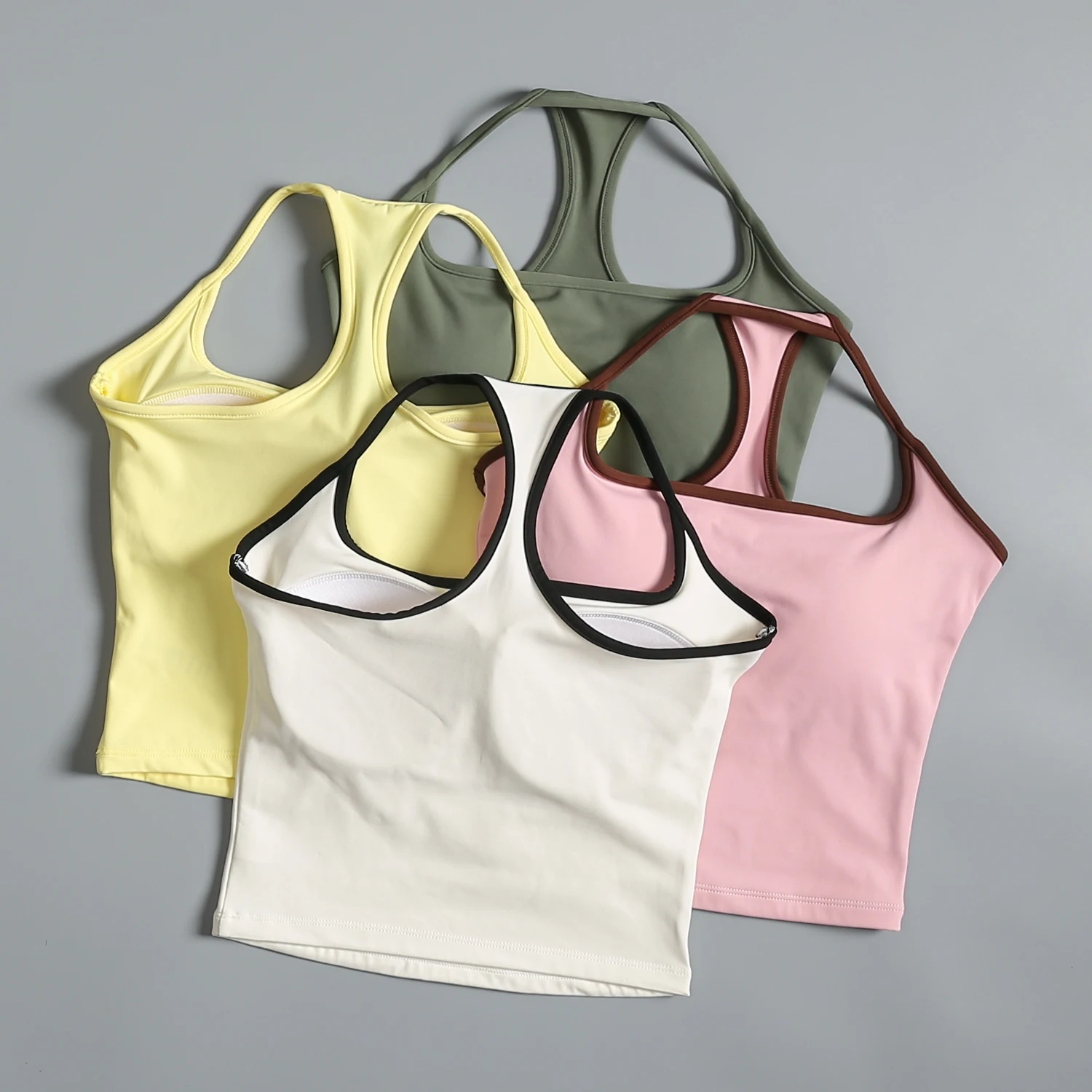 

High Intensity Running Sports Bra Women's Summer One-Piece Yoga Fitness Top Quick Dry Vest Integrated Sports Bra