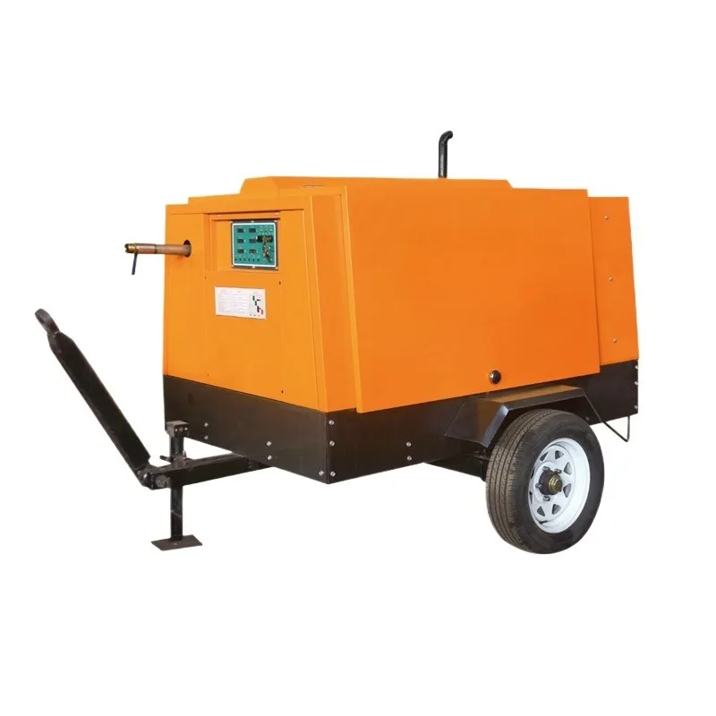 Deposit Diesel Mobile Screw Air Compressor Industrial Compressor Well Drilling Mining Large Portable Air Compressor