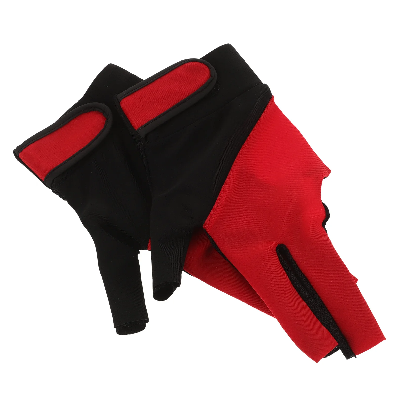 

2 Pcs Show Three Fingers Pool Gloves Men and Women Polyester Billiards Left Hand