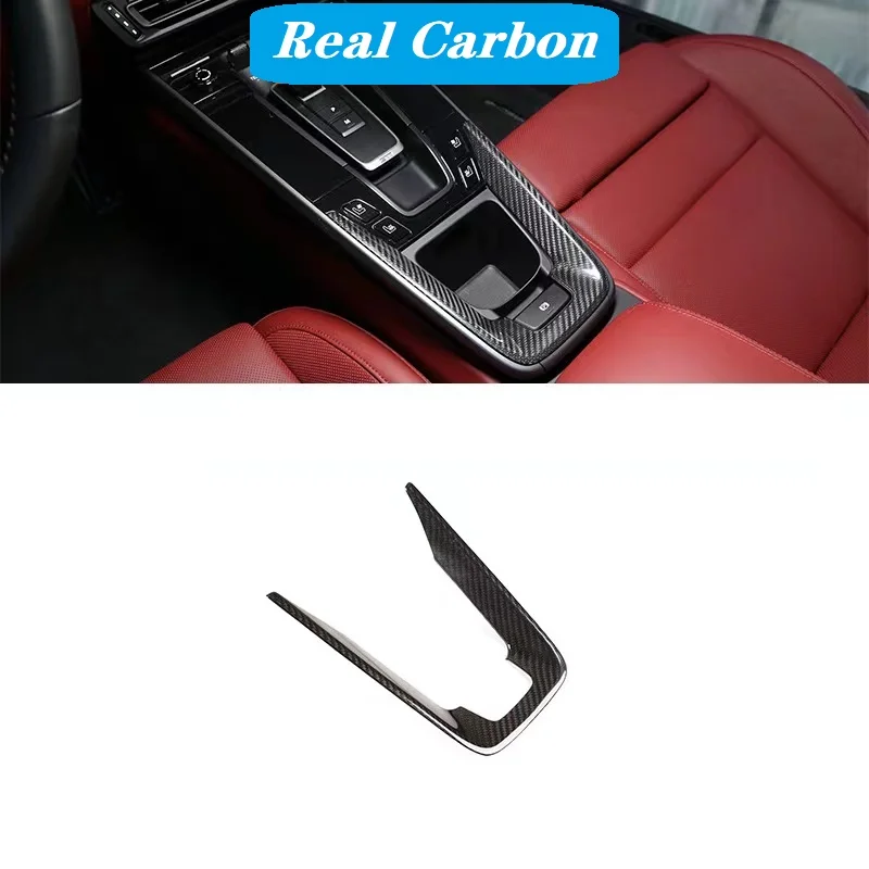 

Dry Real Carbon Fiber Interior Center Control Gear Panel Cover Trim Fit For Porsche 911 992 2019-2022